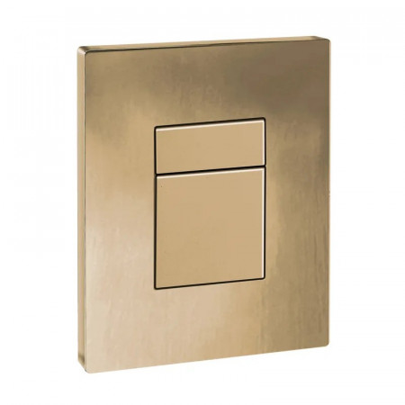 Панель змиву пластикова Koer KT-0607-12 157x198x3mm, кнопка квадратна (колір матове золото) (KR5715)