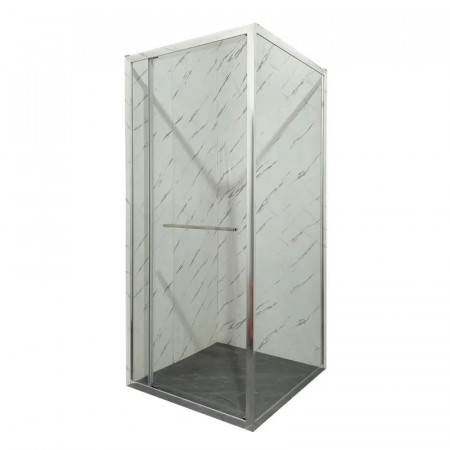 Душова кабіна без піддону Mixxus Premium Quadro SC01-90x90x195-TR Chrome прозоре скло 6мм (MI8290)