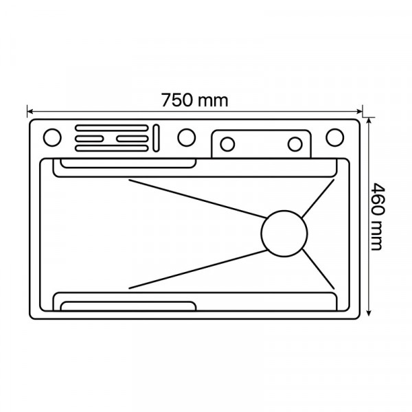 Мийка багатофункціональна Zerix ZH7546-SET-06 Micro Decor SS Color з вбудованим змішувачем з нерж.сталі (ZM5590)