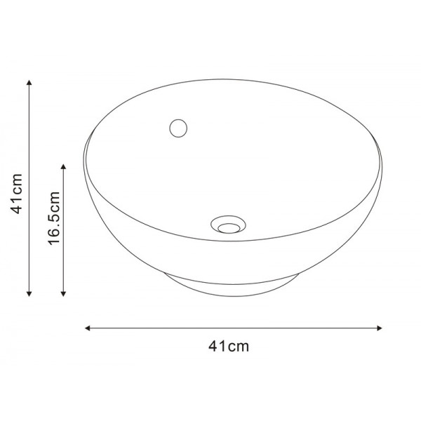 Раковина накладна Mixxus Premium TOPPER-0201 GRAY 410x410x165mm з переливом (MP6649)