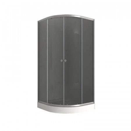 Душова кабіна з низьким піддоном Mixxus PLAIN SCT02-90x90x195-GR SATIN сіре тоноване скло 4мм (MI6898)