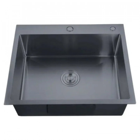 Мийка з нерж. сталі ZERIX ZH6050-215 NANO-BLACK (3.0/0.8) (MX1586)