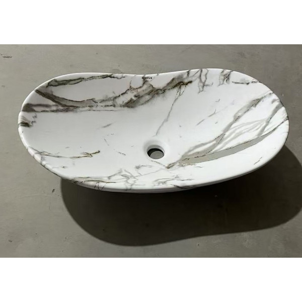 Раковина накладна MIXXUS PREMIUM WAVE-0105 MARBLE 620х360х160mm (MP6559)