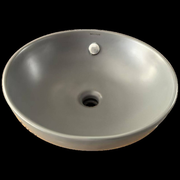Раковина накладна Mixxus Premium TOPPER-0201 GRAY 410x410x165mm з переливом (MP6649)