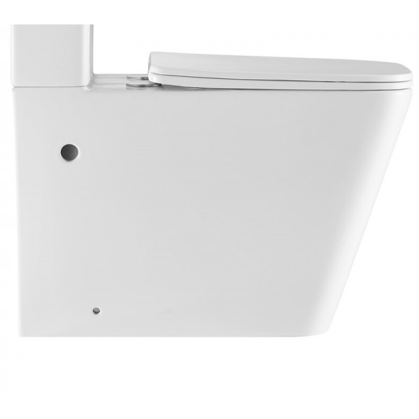 Чаша унітазу-компакту Mixxus Premium Quadro-0402-R Bowl 675х390х855 Rimless без сидіння (MI8340)