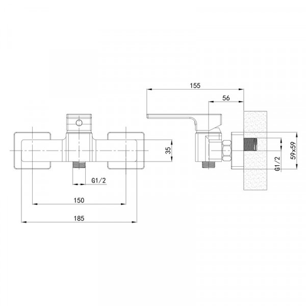 Змішувач для ванни Mixxus Premium DANTE 009 EURO White-Chrome (MI6795)