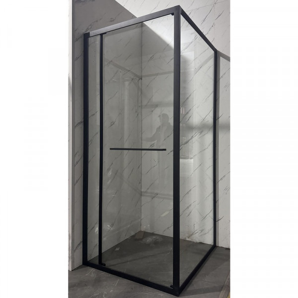 Душова кабіна без піддону Mixxus Premium Quadro SC01-90x90x195-TR Black прозоре скло 6мм (MI8292)