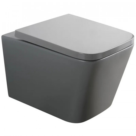 Унітаз підвісний Mixxus Premium QUADRO-0305-R GRAY 510x350x345mm система змиву RIMLESS (MP6656)