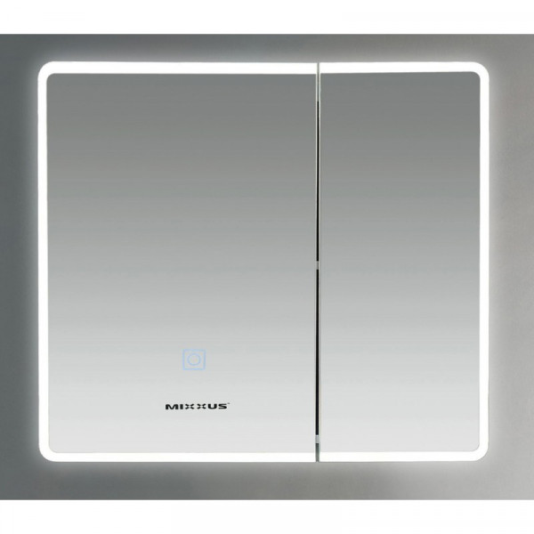 Дзеркальна шафка Mixxus Premium Olivary CM01-80x70x13 з LED Touch, димером, регулятором яскравості (MI8296)