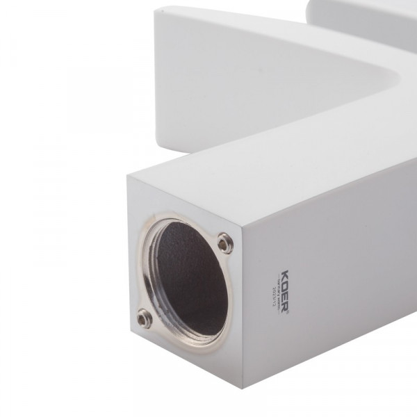 Змішувач для умивальника Koer KB-14007-04 водоспад (Колір хром+білий) (KR5155)