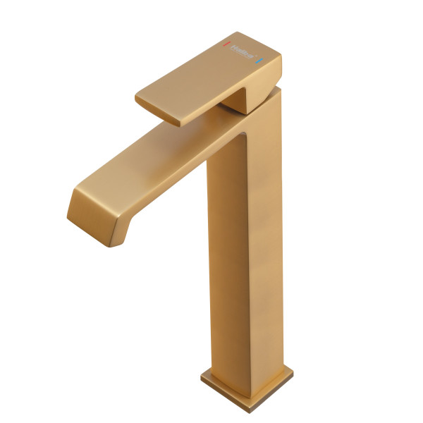 Змішувач для умивальника Haiba GAUDI 001 (HIGH) BRUSHED GOLD (HB9597)