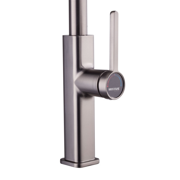 Змішувач для кухні з висувним виливом Mixxus Premium HAMMER 014 GRAPHITE (MI6955)