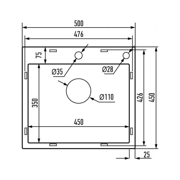 Мийка Mixxus MH5045 Decor SS Color (3.0/0.8) з нержавіючої сталі (колір нерж.) (MI8309)