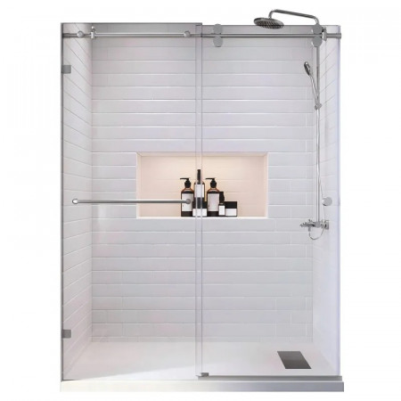 Двері в нішу Koer SR SD06-120x220-TR-01 прозоре скло Easy Clean 8мм, хром (KR5367)