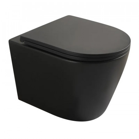 Унітаз підвісний Mixxus Premium BEVEL-0304-T1 BLACK 480x360x360mm сист. змиву TORNADO 1.0 (MP6677)