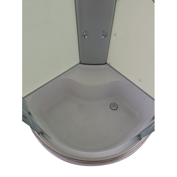 Бокс душовий з гідромасажем Mixxus STRONG SBH01-90x90x215-FB SATIN з високим піддоном (MI6888)