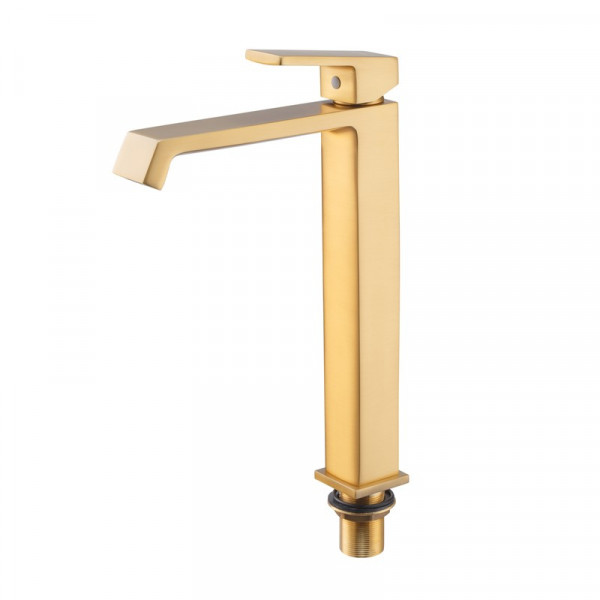 Змішувач для умивальника Haiba GAUDI 001 (HIGH) BRUSHED GOLD (HB9597)