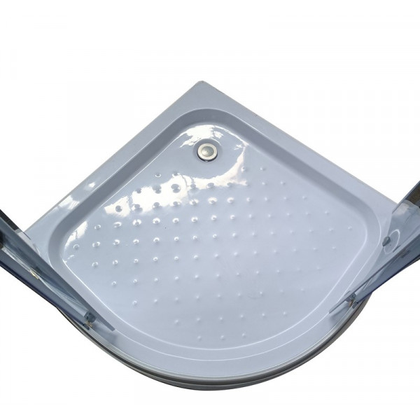 Душова кабіна з низьким піддоном Mixxus PLAIN SCT02-90x90x195-GR SATIN сіре тоноване скло 4мм (MI6898)