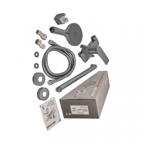 Змішувач для ванни Mixxus Premium DERBY 006 (EURO) GRAPHITE (MI6608)