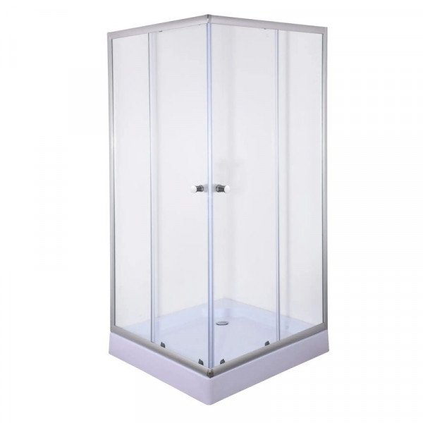 Душова кабіна без піддону Mixxus CUBIC SC01-90x90x185-TR CHROME прозоре скло 4мм (MI6906)