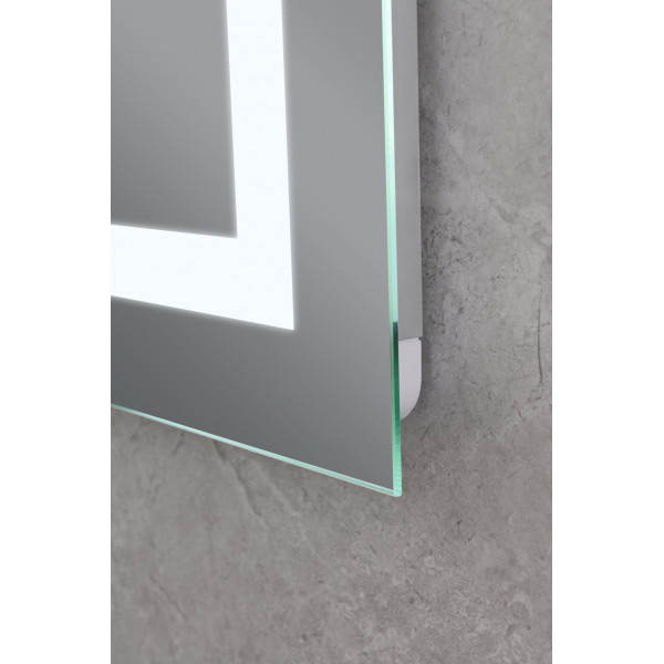 Дзеркало Mixxus HARD MR06-50x80 з Led Touch, Anti-fog, димером, регулятором яскравості, годинником (MI6011)