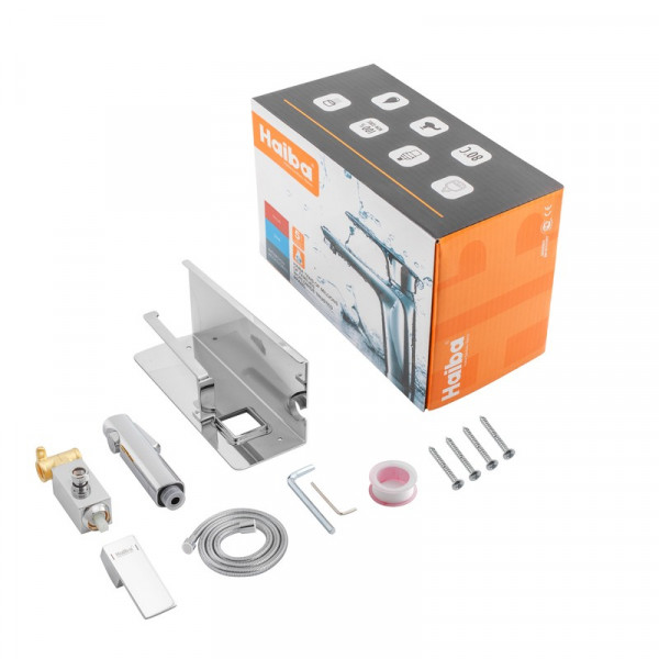 Змішувач для гігієнічного душу Haiba GAUDI 069 з тримачем для туалетного паперу (HB9596)