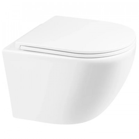 Унітаз підвісний Mixxus Premium Ellipse-0301-R 495x365x365mm, система змиву Rimless (MP6460)