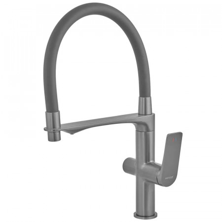 Змішувач для кухні Mixxus Premium DERBY 021 (NUT) GRAPHITE REFL.BLACK з виходом для питної води  (MI6612)