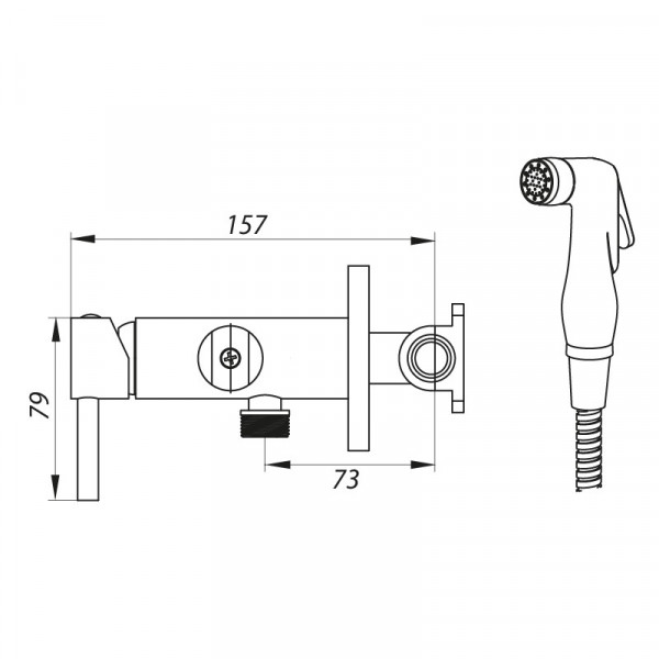 Змішувач для гігієнічного душу Zerix LR5398-2 (LL1461)