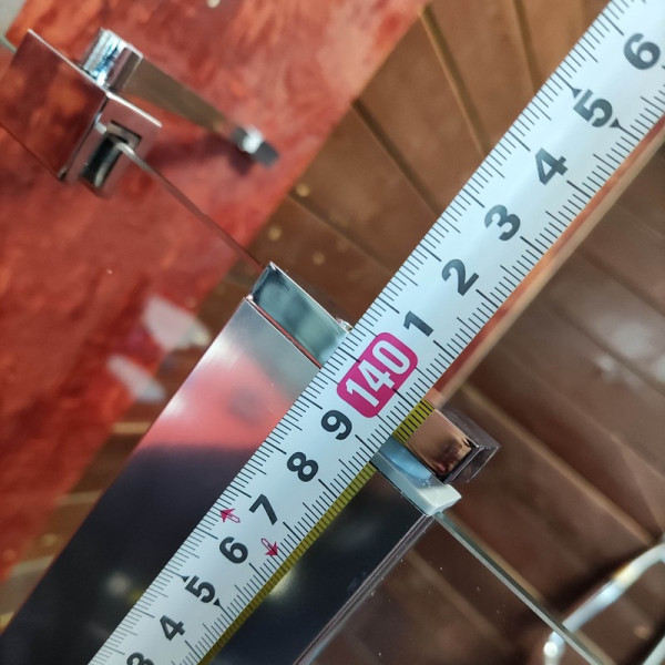 Шторки скляні на ванну Koer SR BS04-95x140-TR-01 прозоре скло 6мм, хром (KR5403)