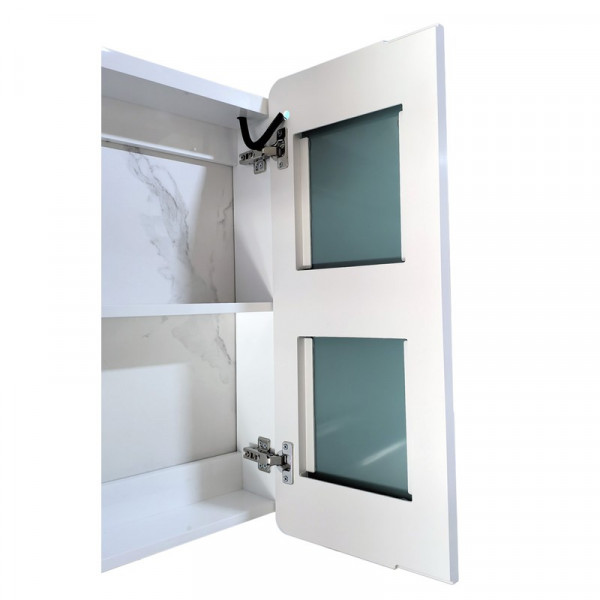 Дзеркальна шафка Mixxus Premium Olivary CM01-80x70x13 з LED Touch, димером, регулятором яскравості (MI8296)