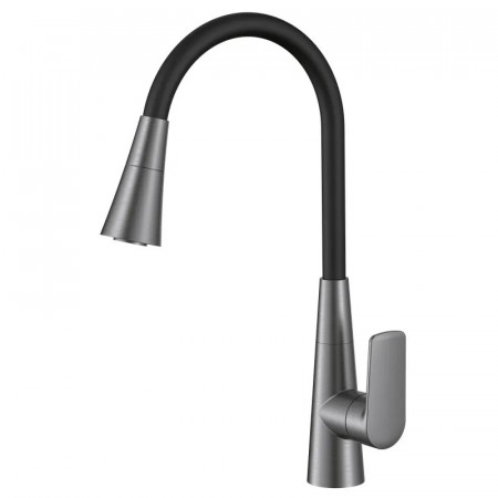 Змішувач для кухні Mixxus Premium Matis 011-T (NUT) Graphite Refl.Black (Колір граф.+сил.вилив чорн) (MI8268)