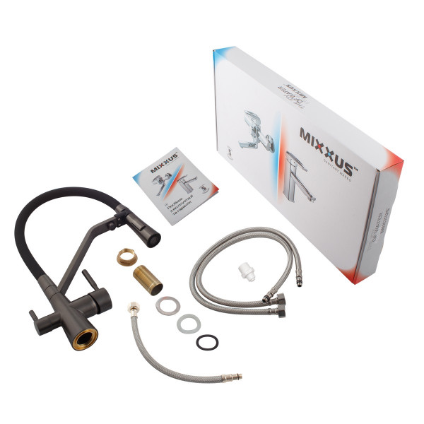 Змішувач для кухні Mixxus Premium Magnet 021 GRAPHITE REFL.BLACK (MI6975)