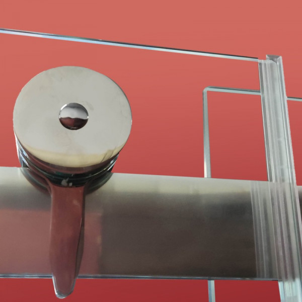 Двері в нішу Koer SR SD01-140x200-TR-01 прозоре скло Easy Clean 8мм, хром (KR5380)