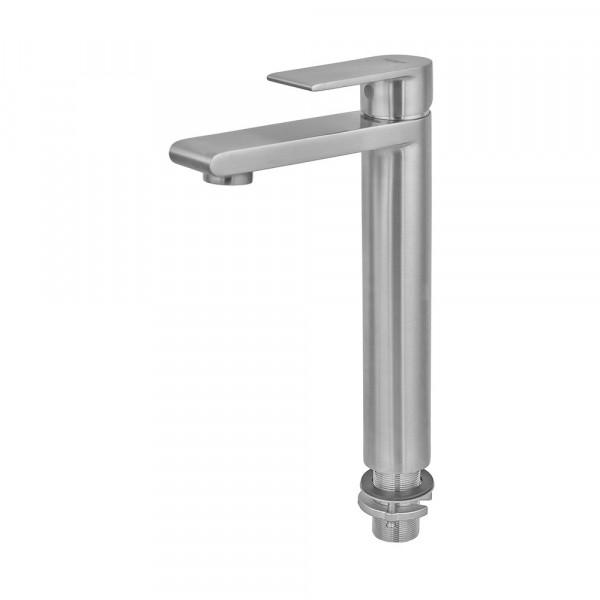 Змішувач для умивальника Koer KI-11015-02 високий (з нерж. сталі) (Колір нерж) (KR4782)
