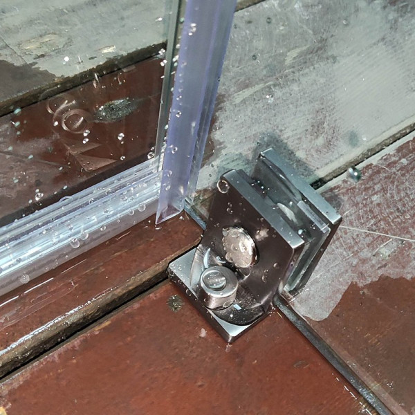 Бічна стінка до кабіни Koer SR SW04-90x200-TR-07 прозоре скло Easy Clean 10мм, графіт (KR5391)