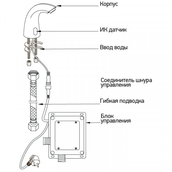 Монокран на одну воду сенсорний Mixxus Premium TIMO 001 (MI2837)