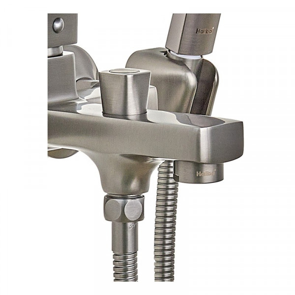 Змішувач для ванної кімнати Haiba Kubus 009 Euro Graphite (HB4007)