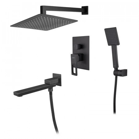 Вбудована душова система із змішувачем Koer KB-66009-05 (Колір чорний) (KR3509)