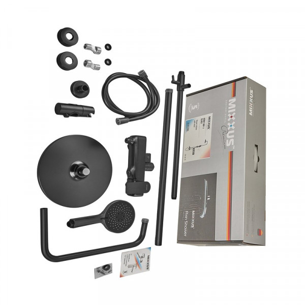 Душова колона Mixxus Premium DERBY 009-J BLACK зі змішувачем (MI6604)