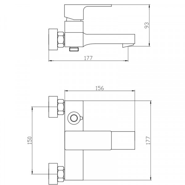 Змішувач для ванни Mixxus Trinity 009 (Euro) (MI6271)