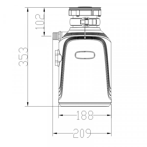 Подрібнювач харчових відходів Koer FWD-01-1 - Powerful (750Вт, індукційний двигун) (KR4912)