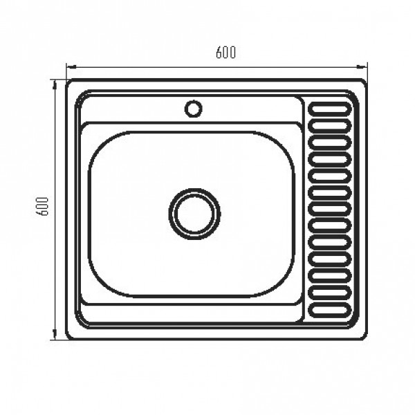 Мийка кухонна Zerix Z6060L-06-160MD (micro decor) (ZS0585)