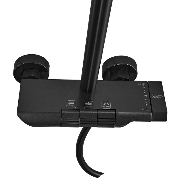 Душова колона Armata BCF-009-J Black зі змішувачем з кнопковим перемикачем, 3 режими (CH6506)