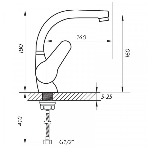 Змішувач для умивальника Zerix SOP1 146 (ZX2651)