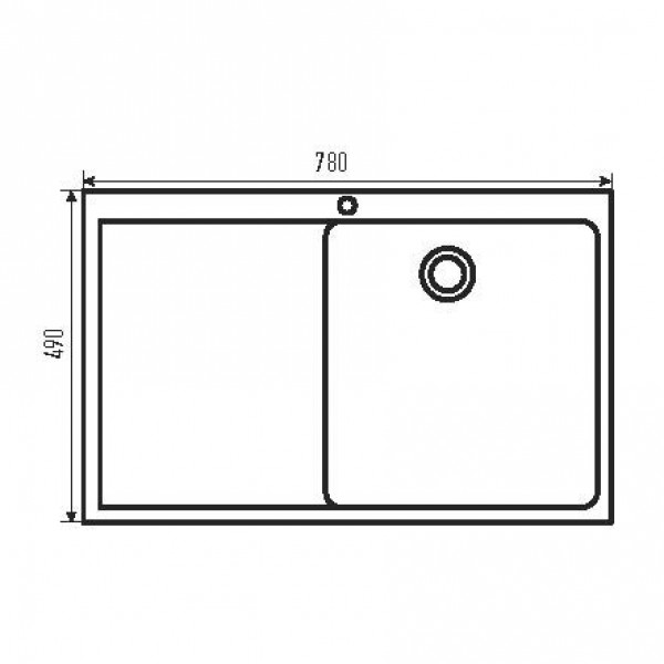Мийка Zerix ZH7849R-215.SUS304 (3.0/0.8) з нержавіючої сталі SUS304 (MX1591)