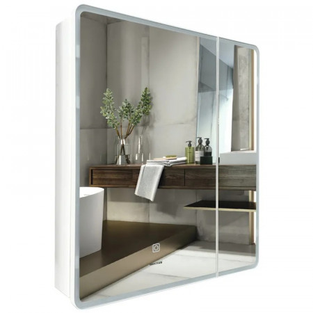 Дзеркальна шафка Mixxus Premium Olivary CM01-60x70x13 з LED Touch, димером, регулятором яскравості (MI8294)