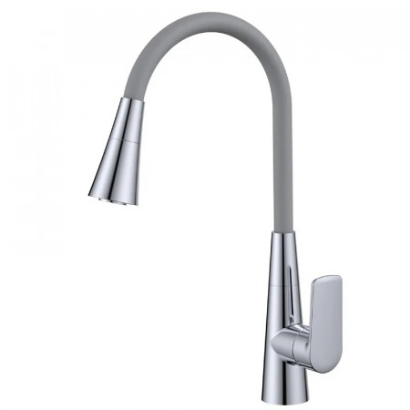 Змішувач для кухні Mixxus Premium Matis 011-T (NUT) Refl.Gray (Колір хром+силік.вилив сірий) (MI8267)