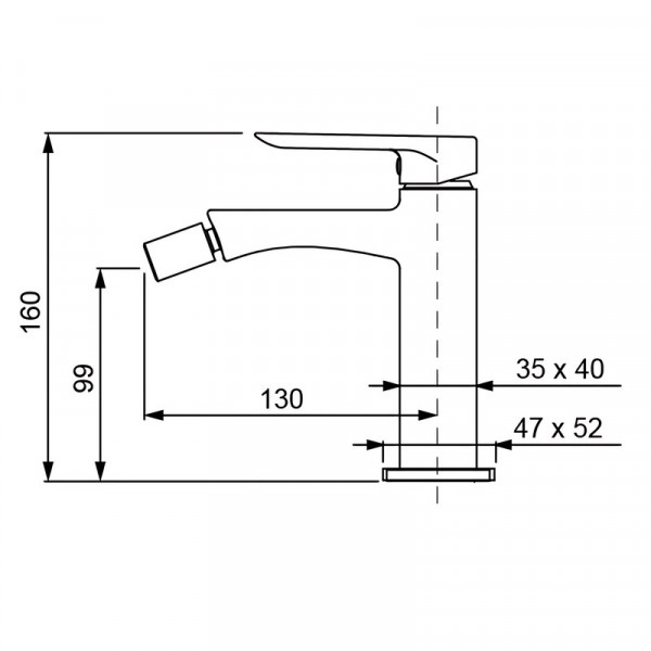 Змішувач для біде Koer KB-20028-05 (KR5302)