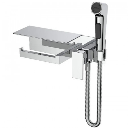 Змішувач для гігієнічного душу Mixxus Premium MARK 069 з тримачем для туалетного паперу (MI6786)